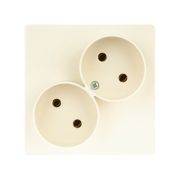 Simon 24 Слоновая кость Розетка двойная 2К без защитных шторок