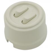 BIRONI Лизетта Пластик Слоновая кость Выключатель 2-кл (клавишный)