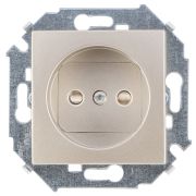 Simon 15 Шампань Розетка б/з со шторками, 16А, 250В, винт.зажим