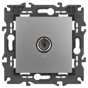 ЭРА 14-3101-03 Elegance Алюминий Розетка TV одиночная