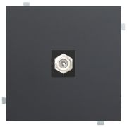 Лицевая панель для одиночной информационной розетки черный матовый