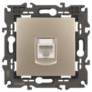 ЭРА 14-3107-04 Elegance Шампань Розетка комп RJ45