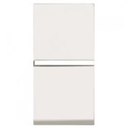 Механизм 1-клавишной кнопки с нормально-открытым контактом с клавишей без символа, 1-мо, белый