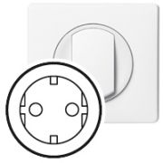 Legrand Celiane Бел Накладка розетки с/з для арт. 067153/61  068131