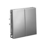 Systeme Electric ArtGallery Сталь Выключатель 2-клавишный, сх.5, 10АХ, механизм