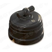 Выключатель/переключатель поворотный одноклавишный черный «МезонинЪ» GE70404-05