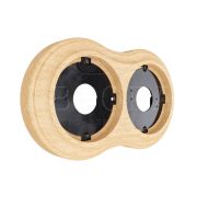 Рамка 2-местная дерево «Аврора» без тонировки