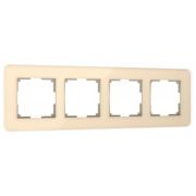 W0042443/ Рамка на 4 поста Elite (айвори, стекло)