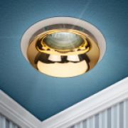 KL103 WH/GD Встраиваемый светильник декоративный ЭРА MR16 GU5.3 белый золото