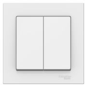 Systeme Electric AtlasDesign Лотос Выключатель 2-клавишный, сх.5, 10АХ, в сборе