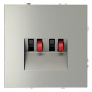 Розетка акустическая встраиваемая VOLTUM S70 4-местная, (сталь)