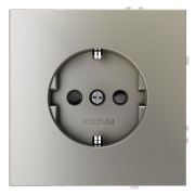 Розетка встраиваемая VOLTUM S70 с заземлением и защитными шторками, 16А, (шелк)