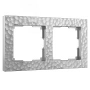 W0022406/ Рамка на 2 поста Hammer (серебряный)