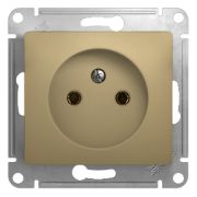 SE Glossa Титан Розетка без заземления GSL000441