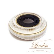 Рамка 1-я на бревно Белый/Патина Золото Lindas 25566