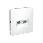 Systeme Electric ArtGallery Белый Розетка двойная компьютерная RJ45+RJ45, кат.6А, механизм