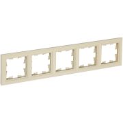 BRITE Рамка 5-мест. РУ-5-БрКр бежевый IEK