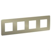 UNICA STUDIO METAL  Рамка 4-постовая, бронза/белая  NU280850