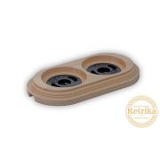 Рамка двойная «Натуральное дерево»