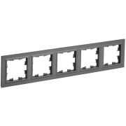 IEK BRITE BASE Графит Рамка 5-м РУ-5-БрГ.