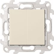 Simon 24 Слоновая Кость Двухклавишный кнопочный выключатель 10A 250В