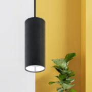 Подвесной светильник ЭРА PL12 GX53 BK/SL под лампу GX53, алюминий, цвет черный+серебро