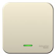 Blanca Выключатель 1-кл. с подсветкой О/П 10А, 250B, изолир пластина Молочный BLNVA101112