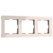 W0032743/ Рамка на 3 поста Acrylic (айвори)