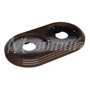 Рамка пластиковая 2-местная, коричневый, серия «Усадьба»