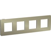 UNICA STUDIO METAL  Рамка 4-постовая, бронза/антрацит  NU280852