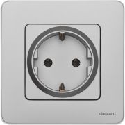Legrand/Daccord INSPIRIA Алюминий Розетка 2К+З - немецкий стандарт - 16 А - 250 В