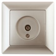 4-301-04  Розетка Intro Solo TV одиночная, СУ, шампань