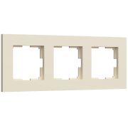 W0032962/ Рамка на 3 поста Slab (айвори матовый)