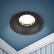 WR4 SBK Встраиваемый светильник влагозащищенный ЭРА MR16/GU5.3 IP44 черный матовый