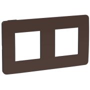 UNICA STUDIO COLOR  Рамка 2-постовая, шоколад/антрацит  NU280417