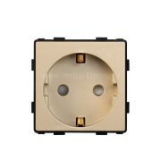Розетка  с заземлением Schuko  250В,16А  золото QUADRO