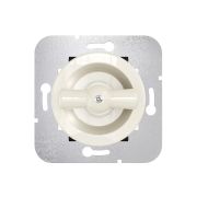 Выключатель поворотный проходной встраиваемый одноклавишный ЛАХТА «Оптима» слоновая кость