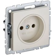 IEK BRITE BASE Бежевый Розетка 1-м б/з без защ штор 10А РС10-1-0-БрКр.