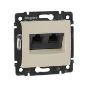 Legrand Valena Крем Розетка комп(RJ45) 2-ая 5 кат UTP с захватами