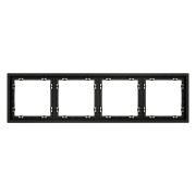Рамка пластиковая VOLTUM S70 на 4 поста, (черный матовый)