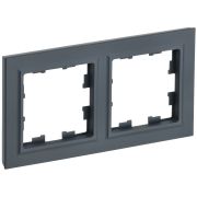 IEK BRITE BASE Графит Рамка 2-м РУ-2-БрГ.