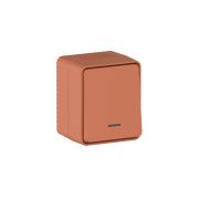 AtlasDesign Profi54 Наруж Терракотовый Выключатель 1-клавишный с подсветкой 10 АХ