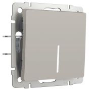 W1210104 Выключатель одноклавишный с подсветкой (дымчатый)