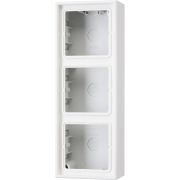 JUNG LS 990 Белая Коробка для накладного монтажа 3-кратная