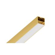 Подвесной/накладной алюминиевый профиль Design LED LS 5050, 2500 мм, золотой