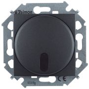 Simon 15 Графит Светорегулятор с управлением от ИК-пульта, проходной, 500Вт, 230В, винт. зажим