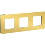 UNICA STUDIO METAL  Рамка 3-постовая, золото/антрацит  NU280662