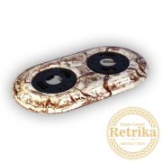 Рамка Colony керамическая двойная мрамор