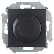 Simon 15 Графит Светорегулятор поворотно-нажимной, электронный, проходной, 500Вт, 230В, винт. зажим