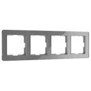 W0042704/ Рамка на 4 поста Acrylic (графит)